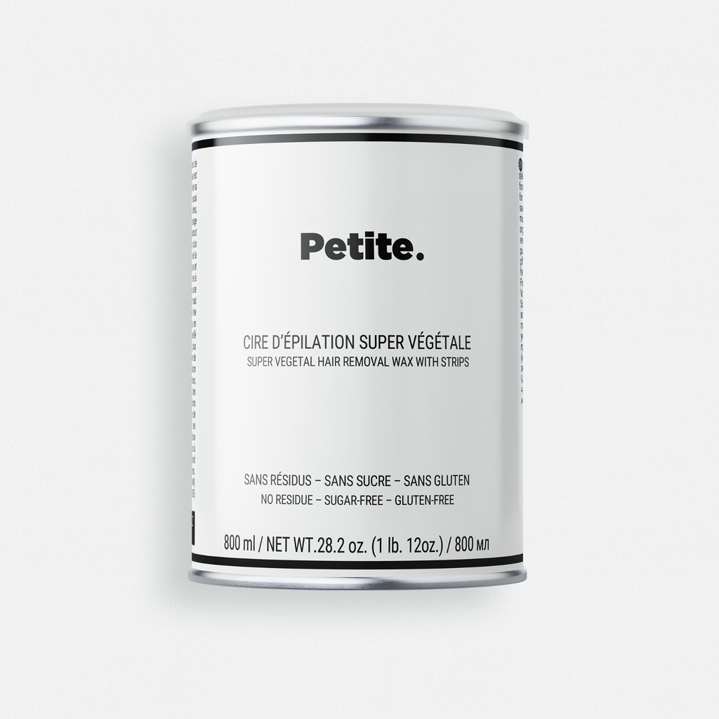 POT DE CIRE D'ÉPILATION SUPER VÉGÉTALE AVEC BANDES